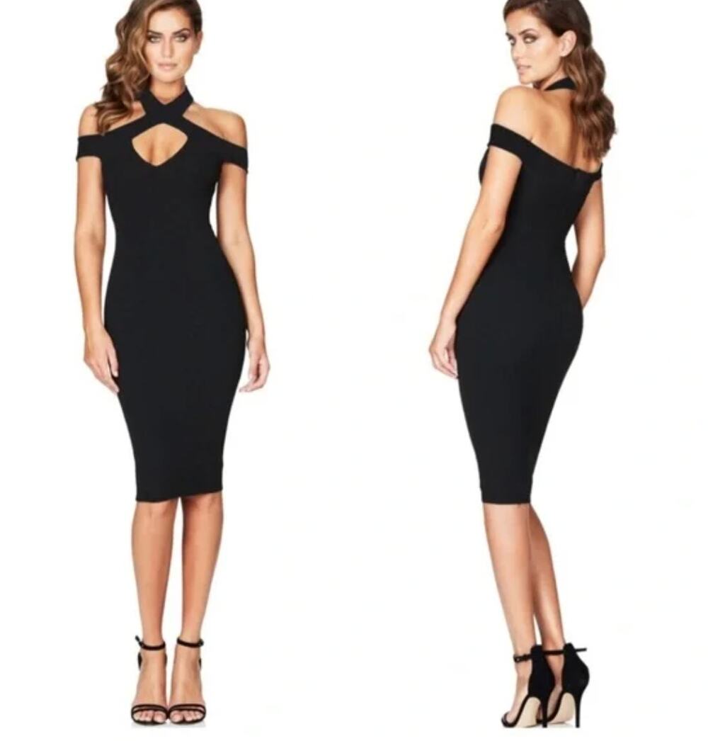 Nookie Hollywood Dress Extra Small Midi Black